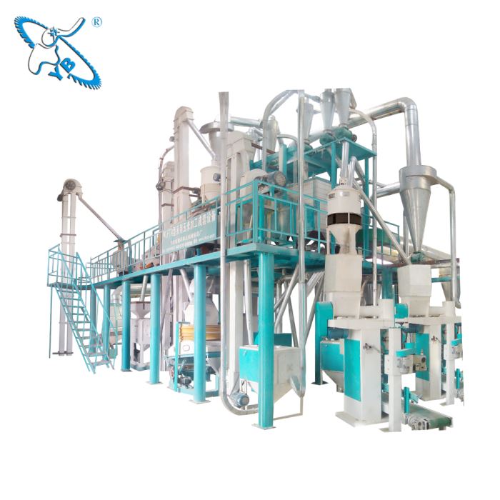 Complete Plant High Efficient Industrial 200TPD Maize Flour Machinery