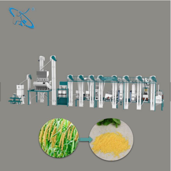 Complete millet processing line;Millet production machine